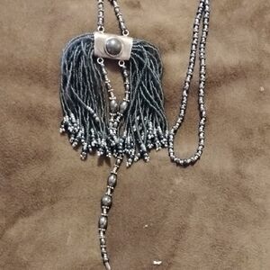 Vintage Navajo Sterling Silver Tassel Necklace